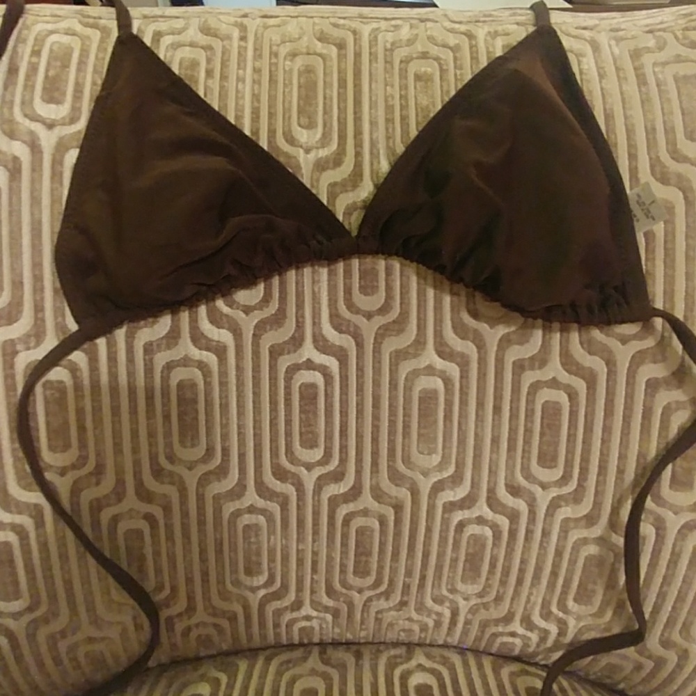 Brown old navy bikini top.
